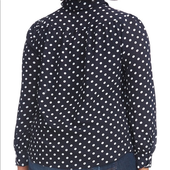 3X MODCLOTH black white retro polka dot blouse top - Picture 3 of 5